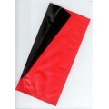 Купить Пакет металлизированный 5-шовный красный с чёрными вставками на 100-250гр.