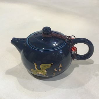 Фарфоровый заварочный чайничек Сюань Хэ «Двухтысячелетний Чёрный Небесный Журавль» 200мл