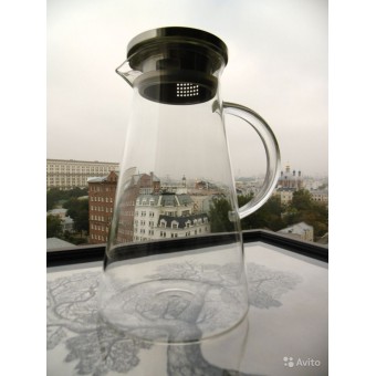  Стеклянный термостойкий чайник "Конус" 1600мл